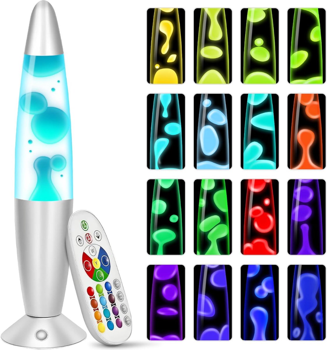 Zyrex® Lavalamp voor Kinderen - Lavalampen - Lavalamp - Veelkleurig - 8cm x 8cm x 34cm