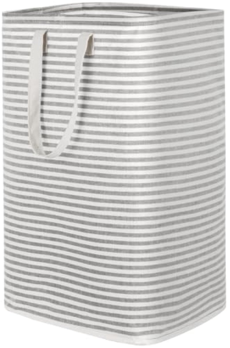 Opvouwbare Wasmand - Grote 80L Capaciteit, Verstevigde Handvatten, Waterdicht - Grijs