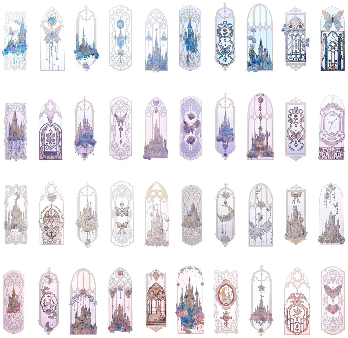 NICENEEDED 40pcs Holografische Bladwijzers - Transparant en Waterproof voor Boekenliefhebbers