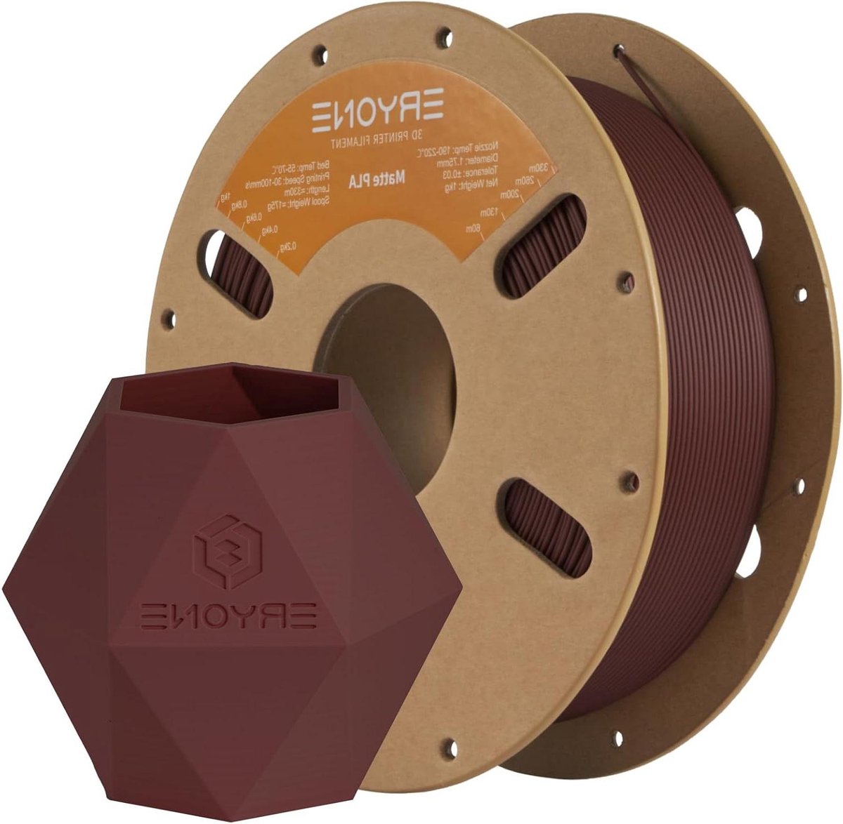 3D Printer Filament - Mat PLA Draad - Modelbouw Printen - Gelijkmatige Laagdikte - 1.75 mm 1 kg - Robijnrood