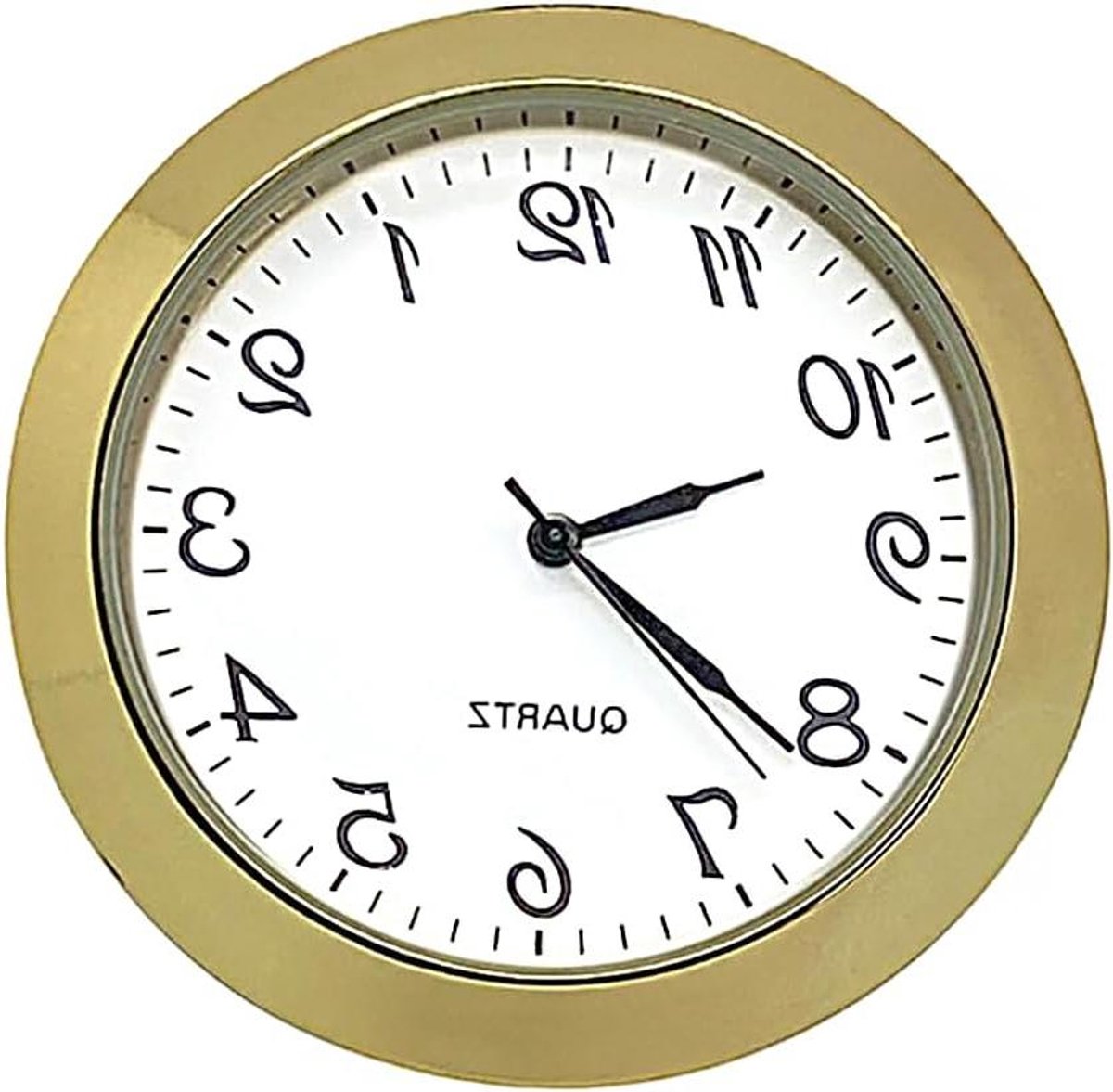 Metalen Klok Uurwerk - Ronde Klok Inzet - Klok Maken - Inclusief Batterij - 50mm - 47mm Gat - Goud
