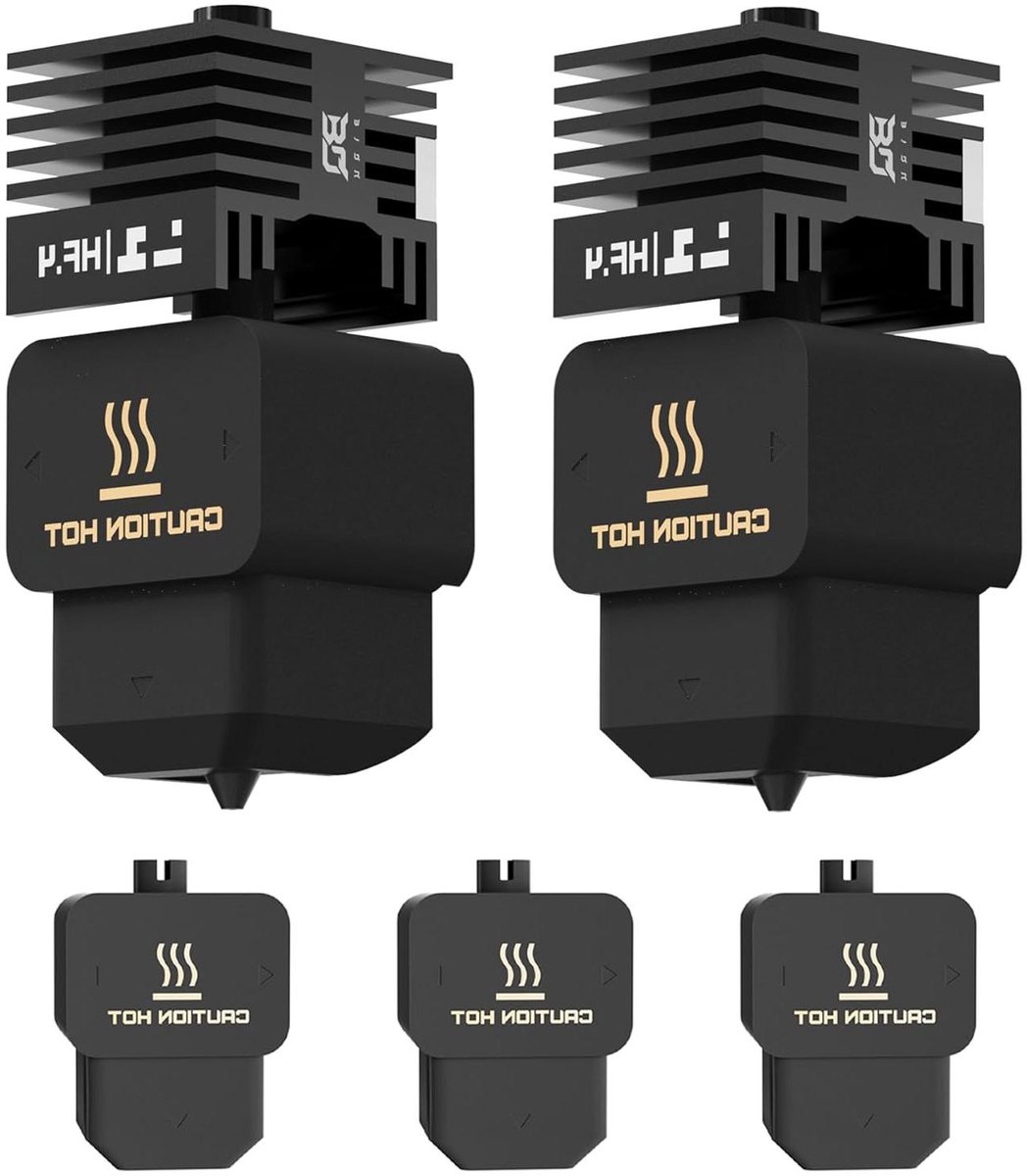 3D Printer Hotend Kit - Gehard Staal Mondstuk - Verbeterde Prints - Nano Coating Slijtvast - 04 mm