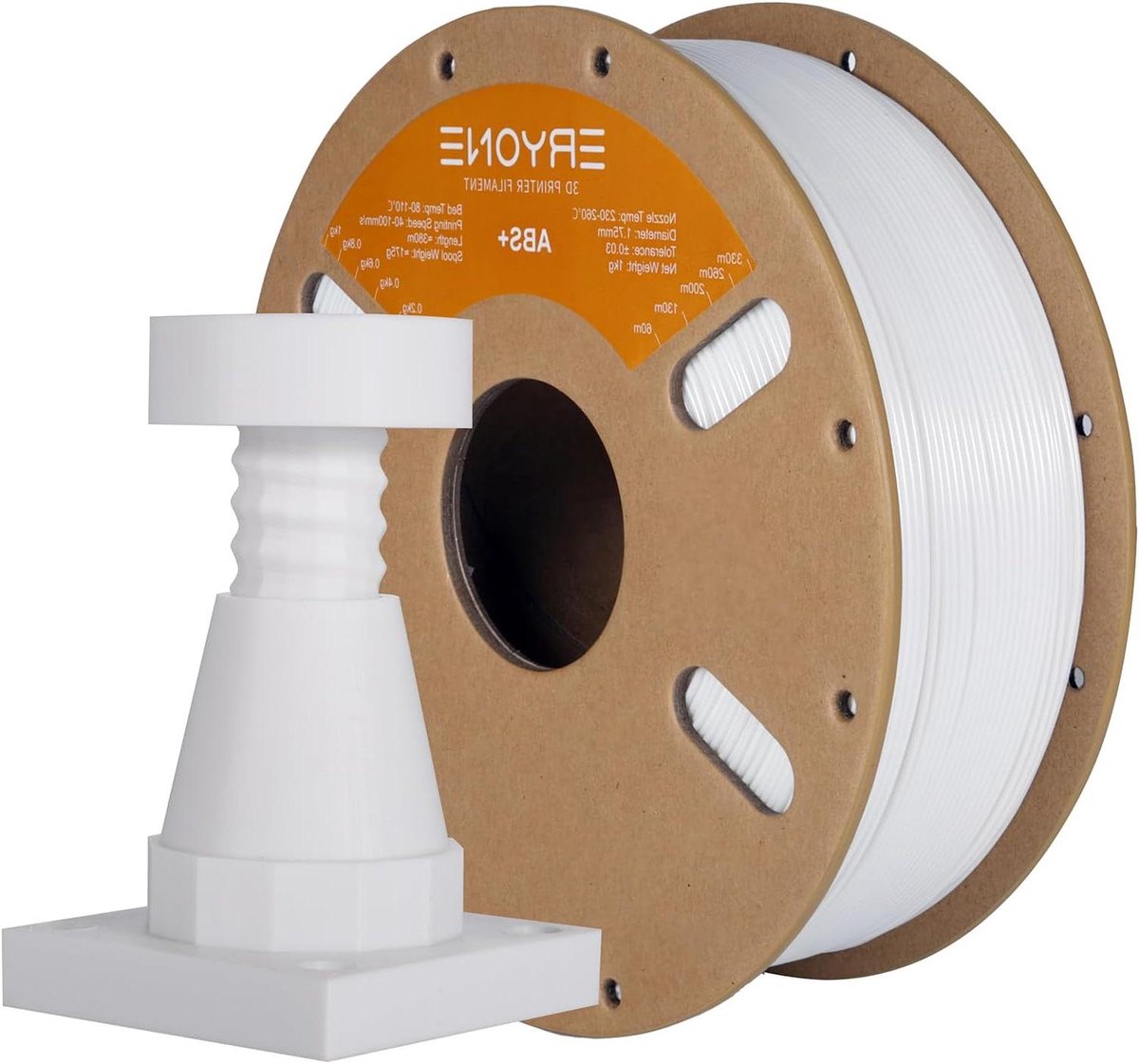 3D Print Filament - ABS Plus Materiaal - Prototyping Onderdelen - Strakke Tolerantie - 1.75mm Diameter - Wit