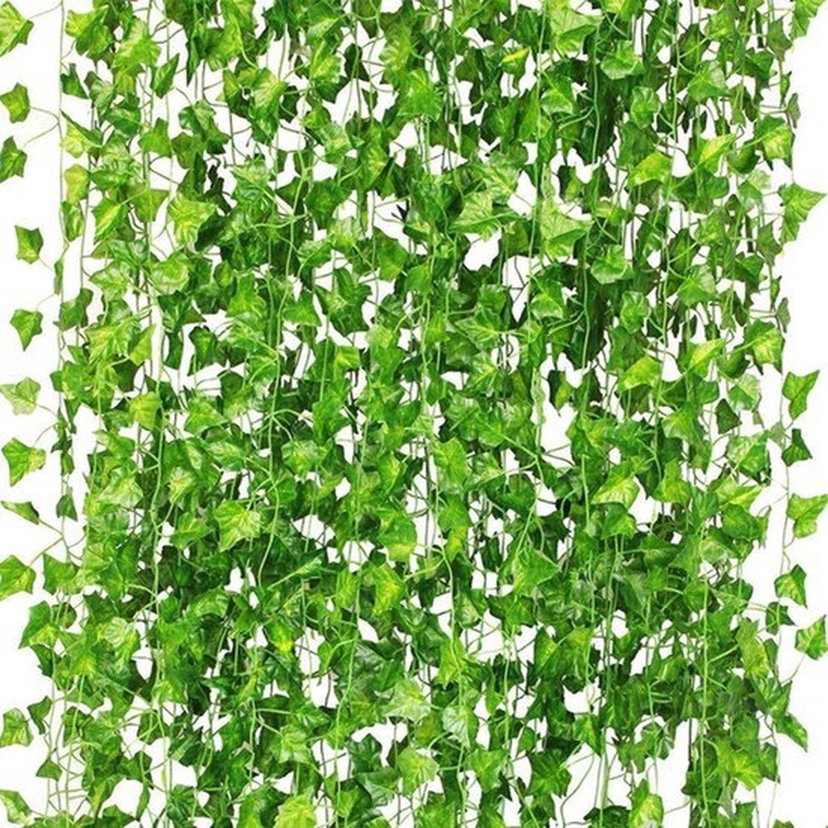 24 Stuks 50.4 meter Kunstmatige Klimop Slinger, Nep-wijnstokken, Groene Bladeren, Nep-planten, Hangende Wijnstokken, Planten, Groene Slinger Voor Slaapkamer, Bruiloft, Feest, Tuinmuur, Kamerdecoratie