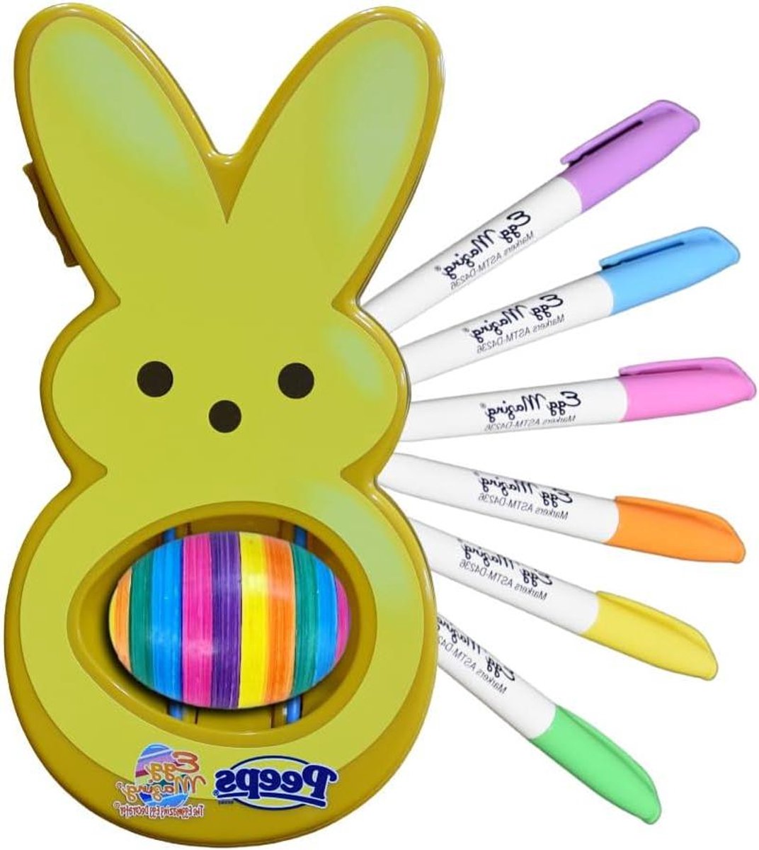 Eierdecoratie Set - Knutselpret - Creatief Versieren - Geen Kliederboel - 6 Markers - Geel