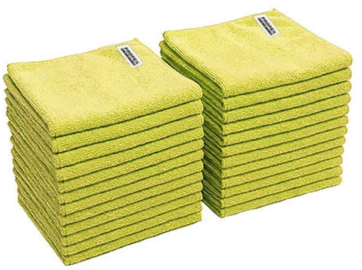 Propex microvezeldoek geel 40 x 40 cm (24 stuks) - Schoonmaakmiddelen - Facilitair