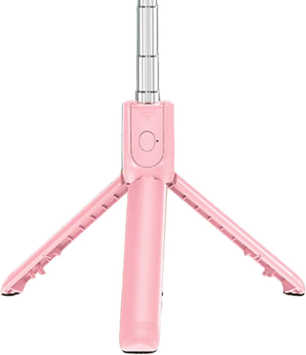 Selfie Stick Statief - Selfie Bar Statief - Live Video Opnames - 360 Graden Draaibaar - Inklapbaar 70cm - Roze