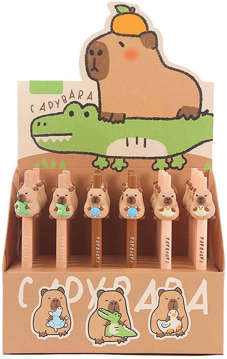 Centrum balpennen Capybara 36 stuks blauw schrijvend - balpen set.