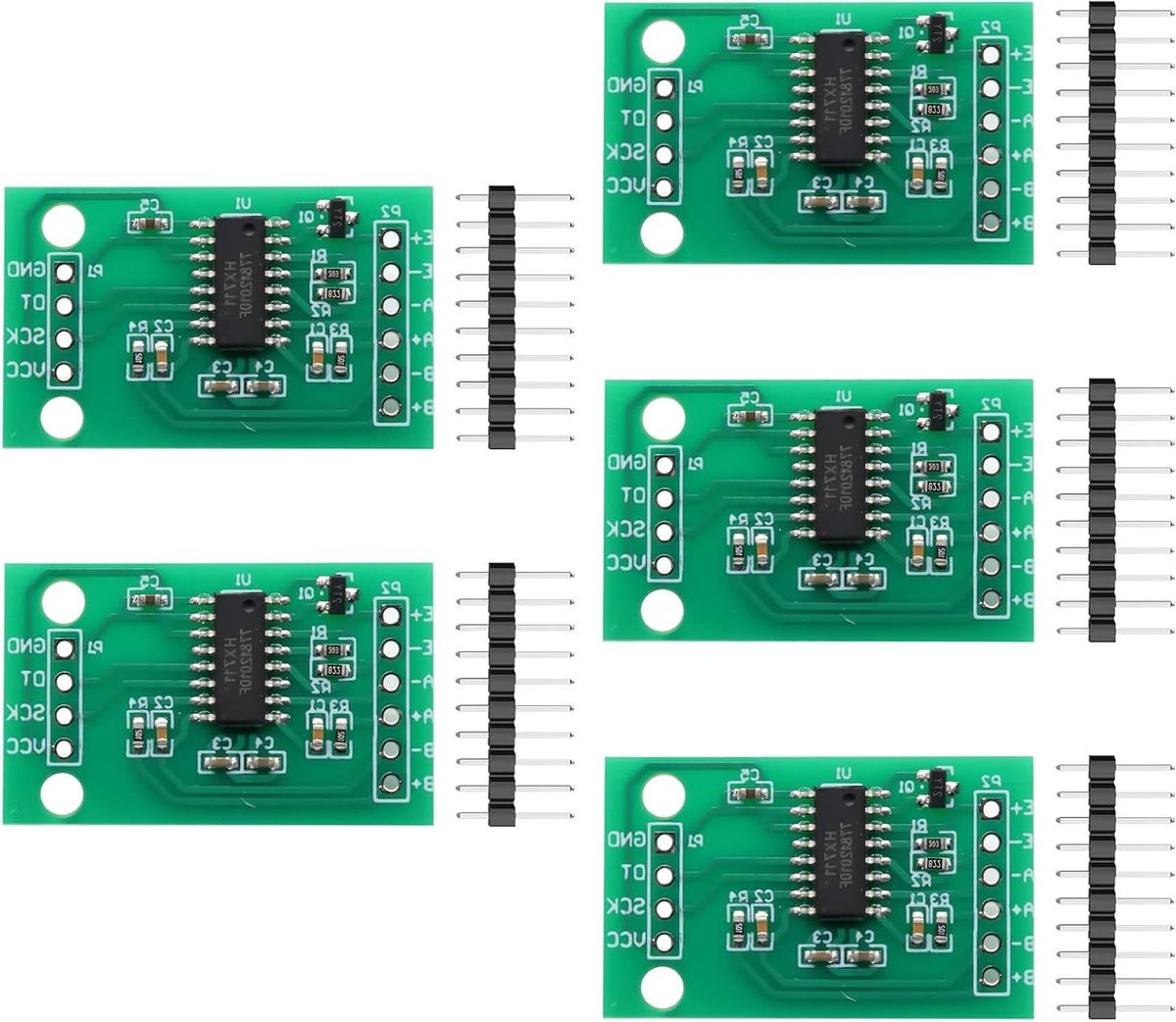 Weegsensor Module - Druk Sensor - Digitale Weegschalen - 24-bit A/D Converter - 5 Stuks