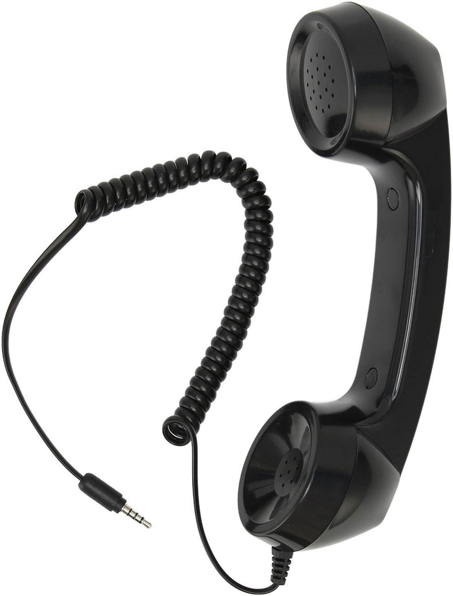 Retro Telefoon Ontvanger - 3.5mm Hoofdtelefoon Jack - Stralingsbestendig met Volumeregeling