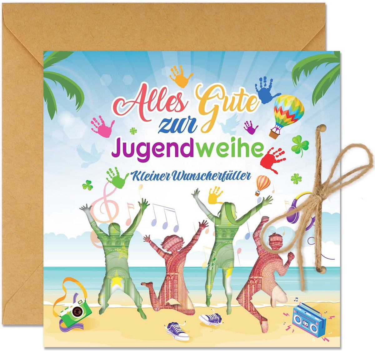 Allecto - Eid Mubarak Verjaardagskaart met Envelop, Grappige Wenskaart voor Mannen en Vrouwen