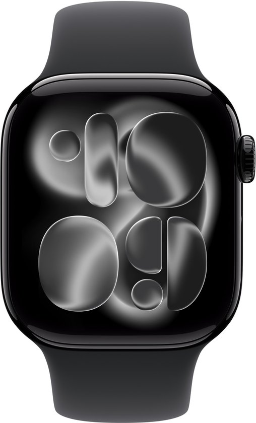 Apple Watch 11 - Wifi + 5G - 42mm - Jet Black Aluminium Case with Black Sport Band - M/L