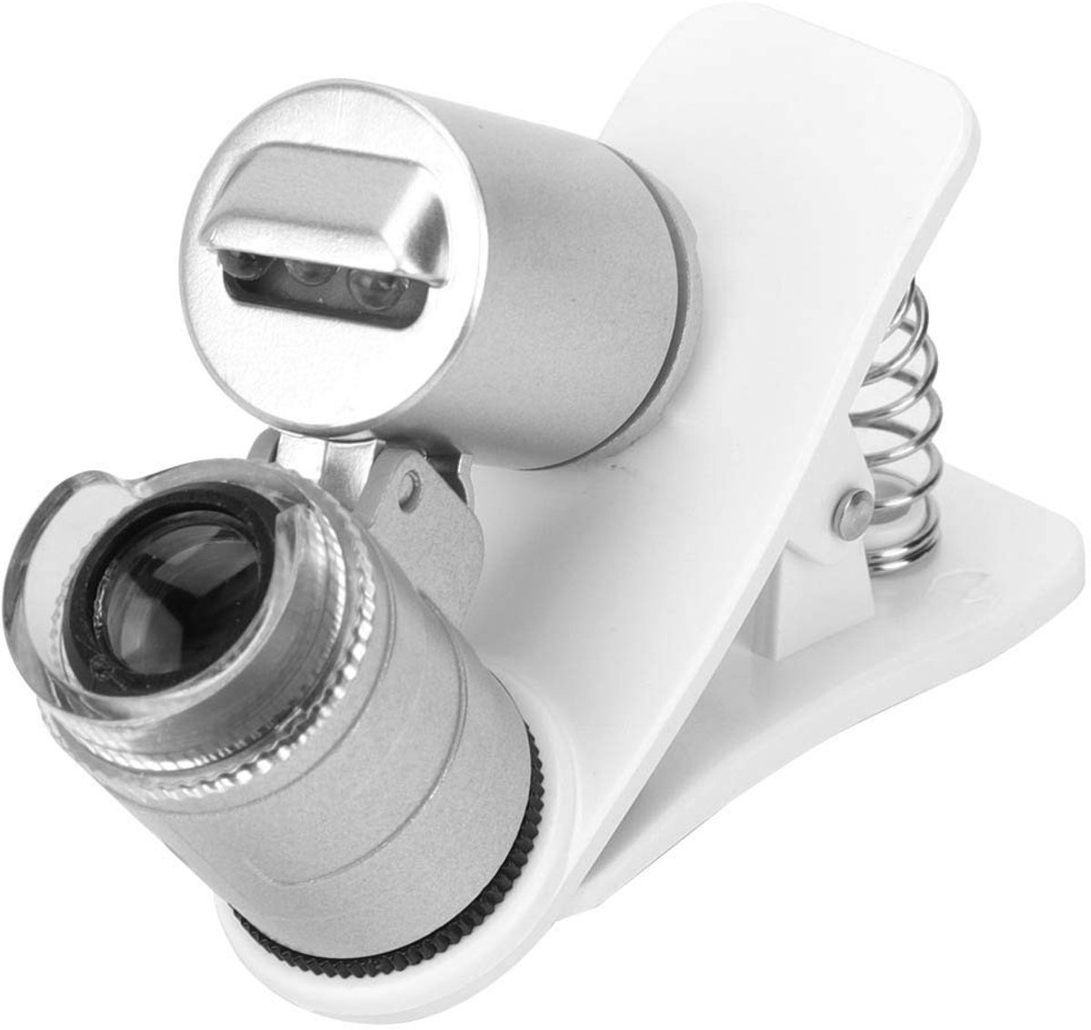 Yosoo 60X Phone Microscope - Mini Pocket Vergrootglas met LED en Anti-vals Detector