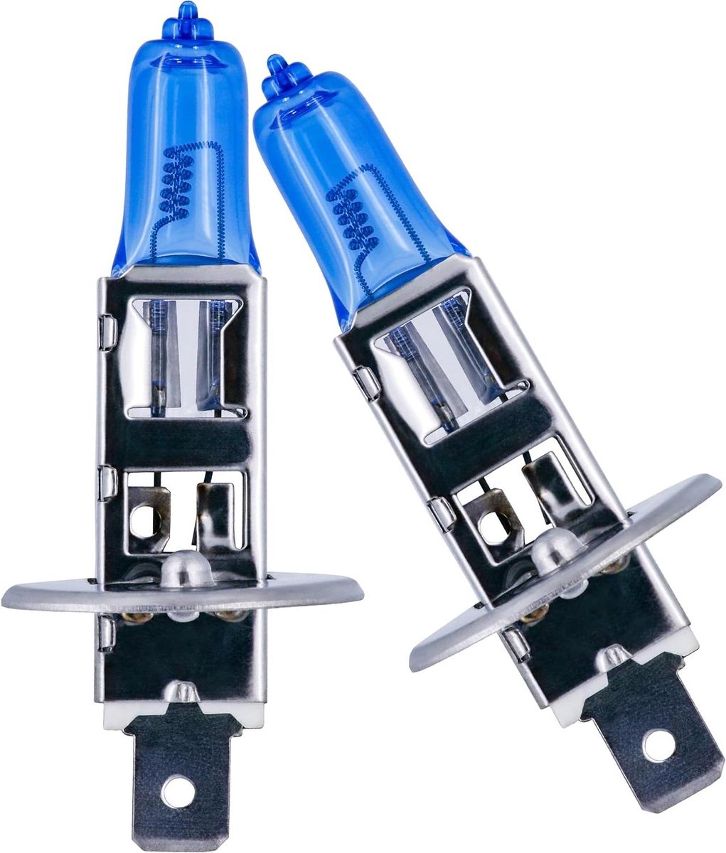 Halogeenlampen Set - Xenon Look Lampen - Verbeterd Zicht - E Keurmerk Wegtoelating - H1 Fitting - Super Wit