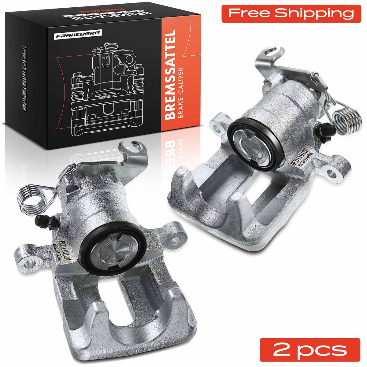 Frankberg 2x Remklauw Achter voor Volvo S40 I 644 V40 Kombi 645
