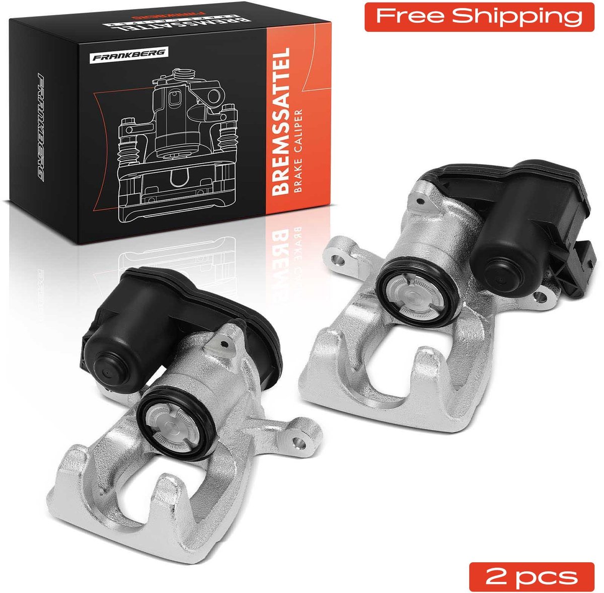 Frankberg 2x Remklauw Achteras voor Nissan Leaf Qashqai II SUV X-Trail