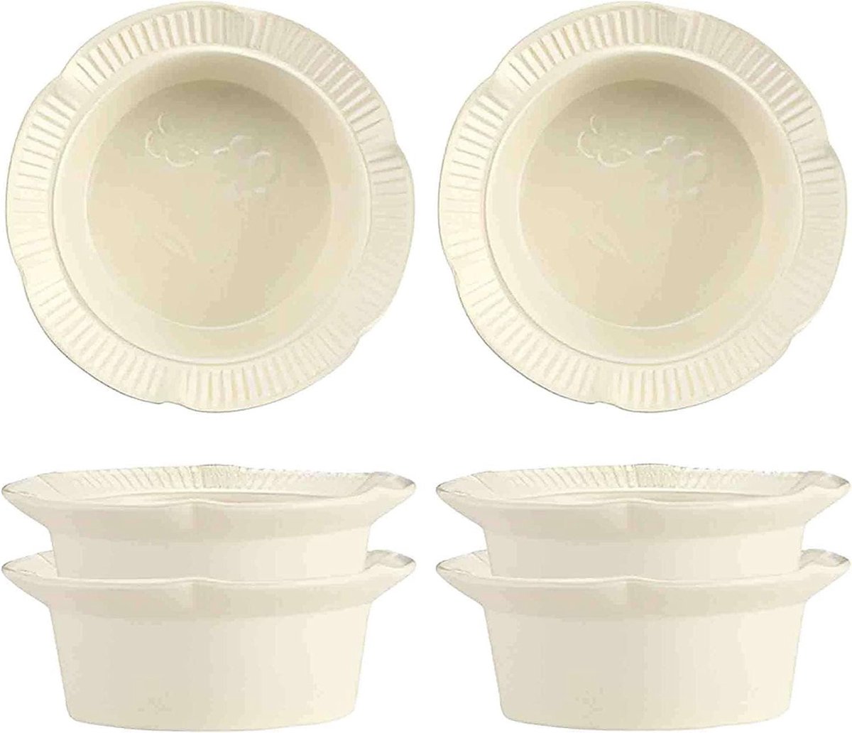 Keramische Kom - Soepkom Rijstkom - Oven Gerechten - Hoge Temperatuur Gebakken - 230 ml - Wit