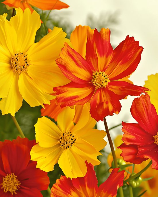 3 sets - Cosmea Zaden Bright Lights Mix Cosmos Sulphureus Biologisch Eenjarig