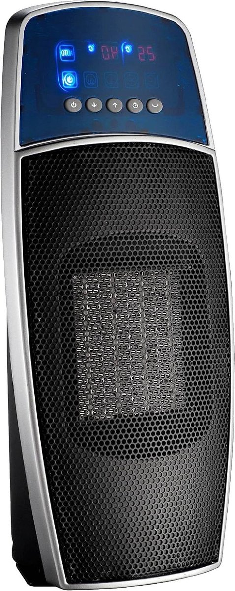 Keramische Ventilator Kachel - Elektrische Kachel - Ruimte Verwarmen - Met Afstandsbediening - 1500 Watt - Zwart/Blauw