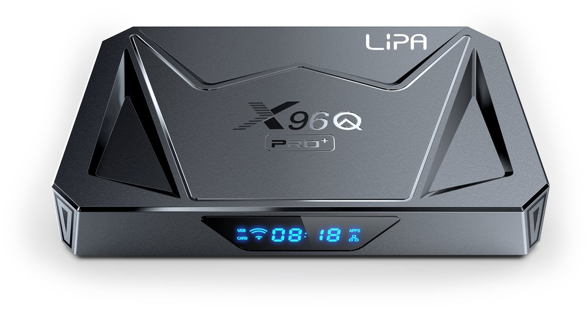 Lipa X96Q Android Tv Box 4-32 GB Android 14 - Mediaplayer voor tv - media streamer - Tv box Android - 1000M LAN en Wifi - 8K decoder - Apps via Playstore en internet - Dolby geluid - Bluetooth – Wifi 6