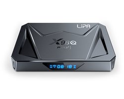 Lipa X96Q Android Tv Box 4-32 GB Android 14 - Mediaplayer voor tv - media streamer - Tv box Android - 1000M LAN en Wifi - 8K decoder - Apps via Playstore en internet - Dolby geluid - Bluetooth – Wifi 6