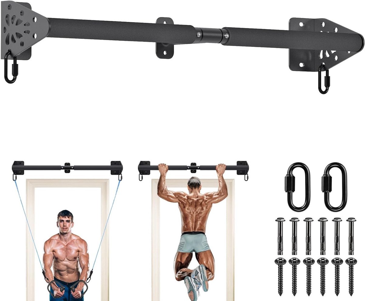 Zware Muurbevestigde Pull-up Bar van 32 Inch voor Thuisgym, Ideaal voor Bovenlichaam Krachttraining en Fitnessoefeningen