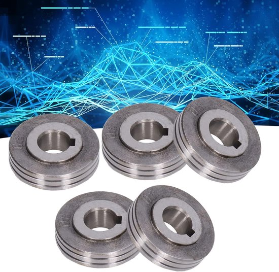 Lasser draadaanvoerrol, 5-delige set met 0,8 mm en 1,0 mm groefbreedte, duurzaam lager stalen geleidewiel voor OTC-lasmachine — afbeelding 2