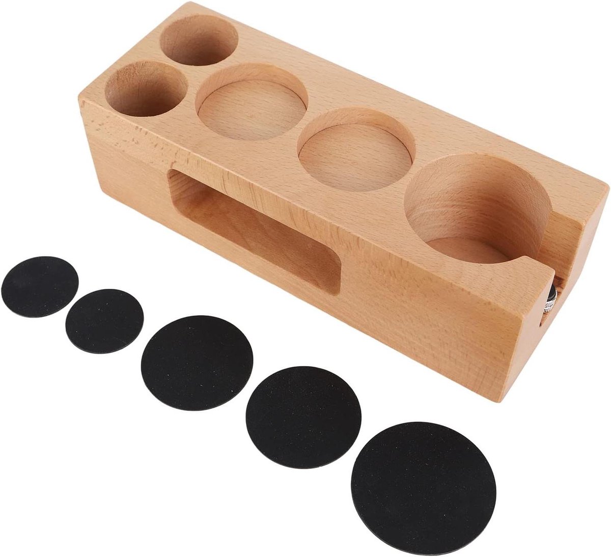 Koffie Tamper Houder - Espresso Accessoire - Koffie Bereiding - Multifunctioneel Hout - 58 mm - Standaard