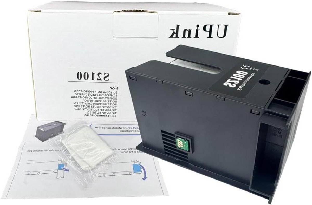 Onderhoud Doos - Tankbox Inkt - Printer Onderhoud - Compatibel Model - 2 x 1 x 1 cm - Zwart