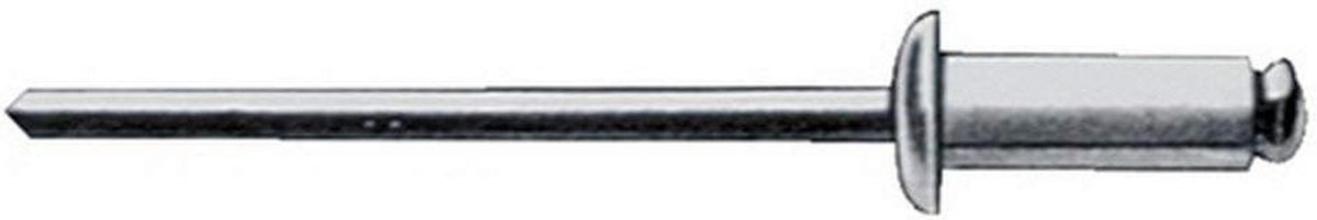 Blinde Klinknagels - Aluminium Staal - Bevestigen Materialen - Bouwkundige Toelating - 6 x 16 mm - Grijs
