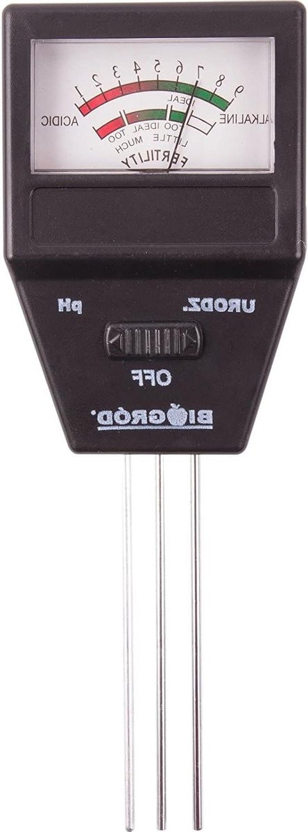 Bodemtester 2-in-1 - PH meter - Plantenverzorging - Werkt zonder batterij - 64 x 29 x 184 cm - Zilver