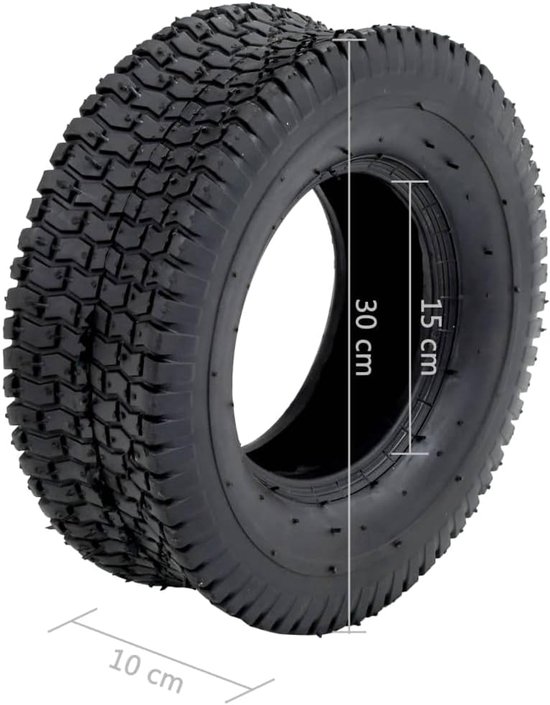 Kruiwagenband Rubber - Vervangband - Zwaar Werk - Lekvrij Ontwerp - 13x5.00-6 - Zwart — afbeelding 5