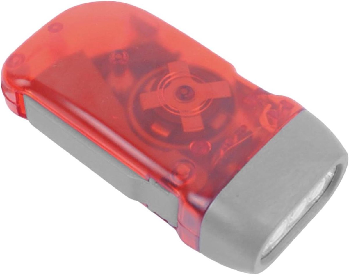 Zaklamp met handslinger - Noodverlichting - Energiebesparend - Geen batterijen nodig - 105 cm - Rood