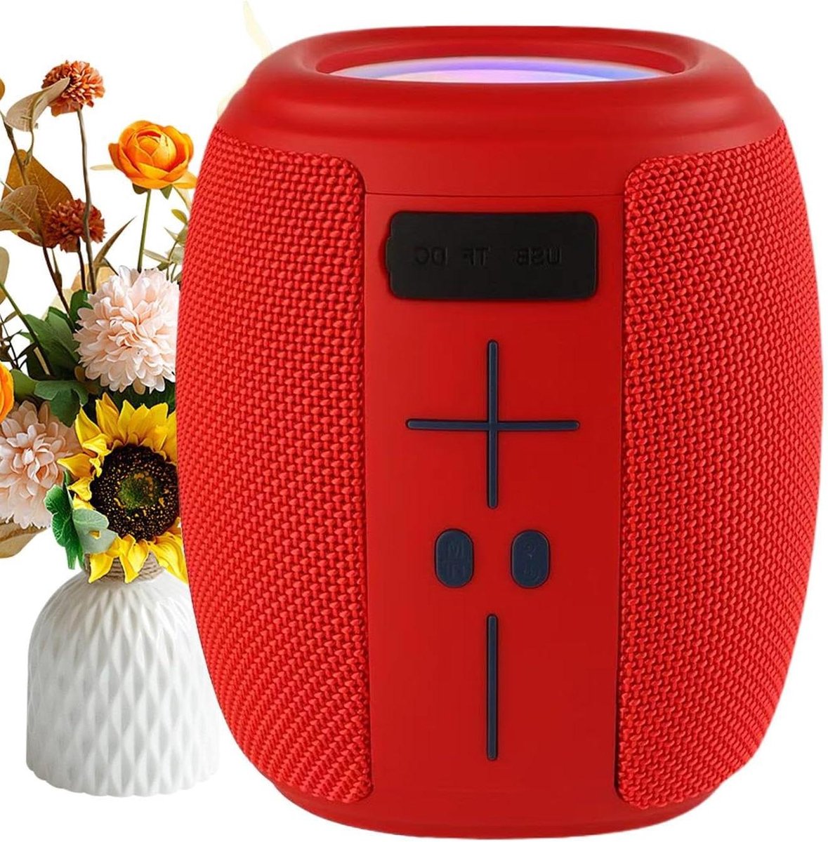 Draadloze Luidspreker - Draagbare Audio - Buiten Muziek - Waterdicht Ontwerp - 13.7 cm Hoog - Rood