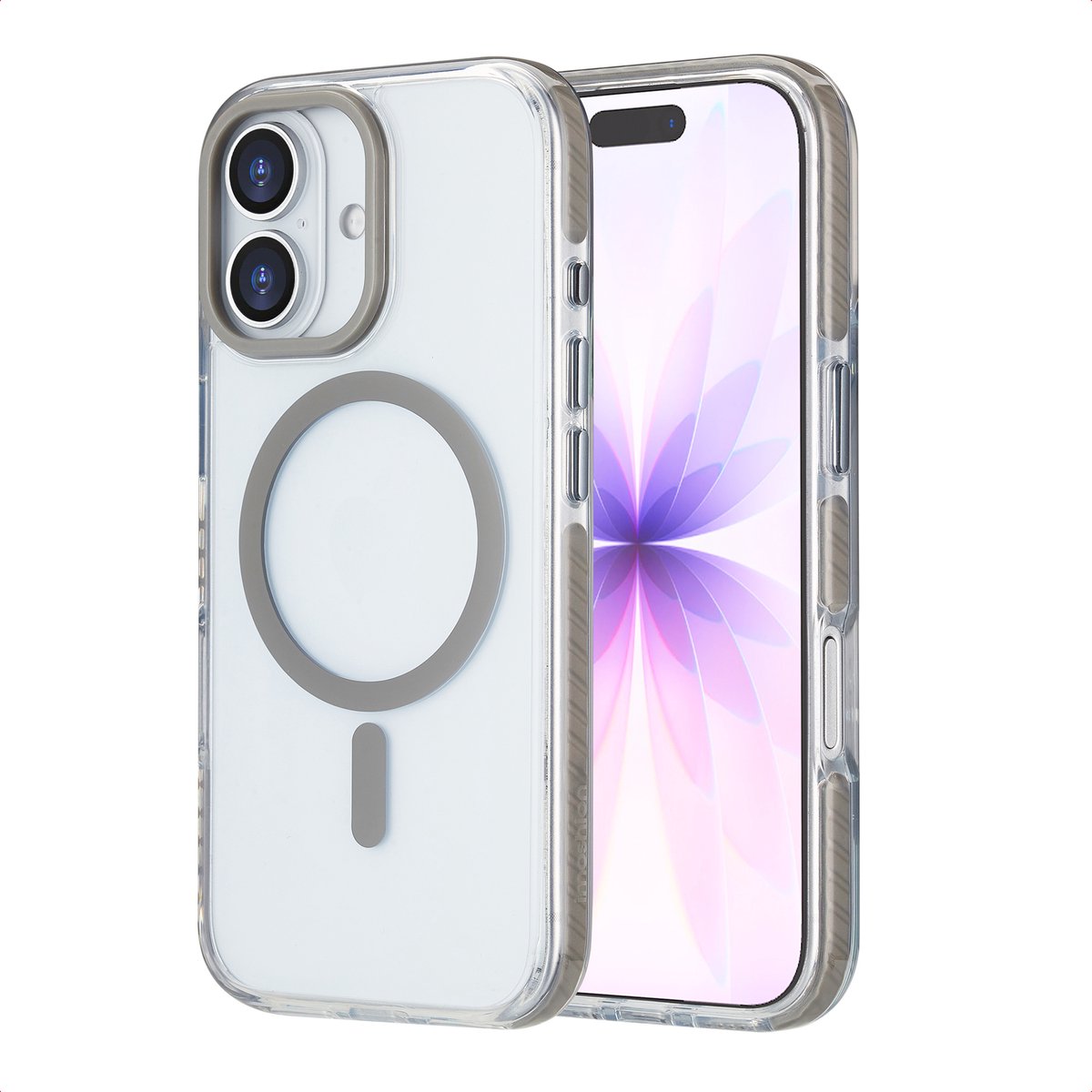 imoshion Hoesje - Geschikt voor iPhone 17 - Combat geschikt voor MagSafe Backcover - Grijs