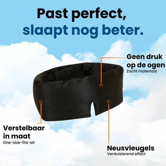 PurelyGoods® Zijden Slaapmasker - Oogmasker Slaap – Verduisterend - 22 Momme 6A Moerbei Zijde - Zwart