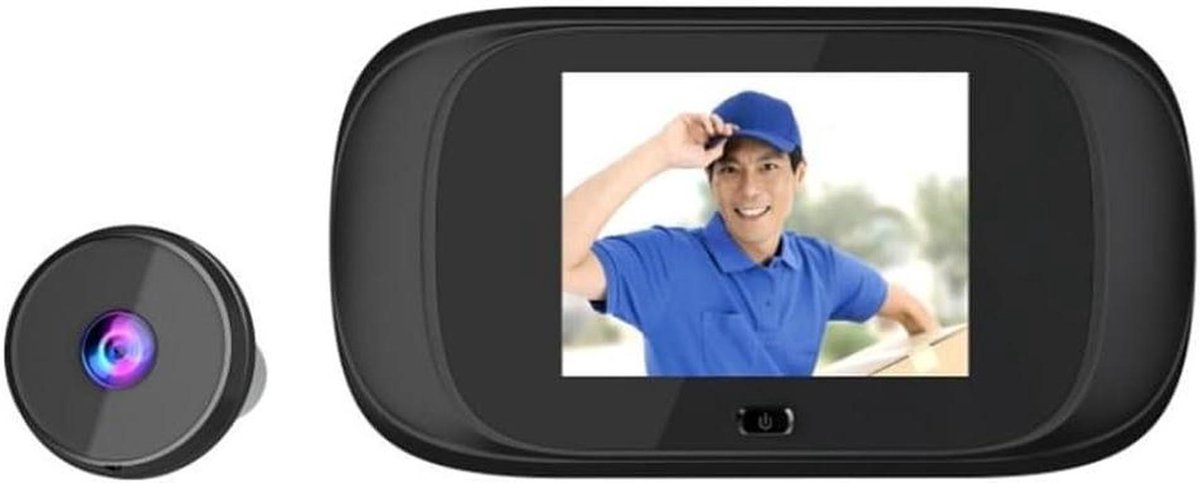 Video Deurtelefoon - Kijkgaatje Camera - Huisbeveiliging Verbeteren - 2.8 Inch IPS Scherm - Standaard Kijkgaatje - Zwart
