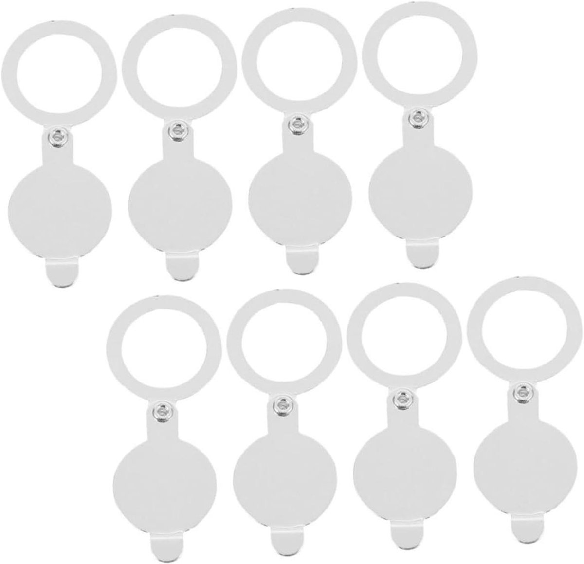 Kijkgaatje Afdekkingen - Deurspion Beschermer - Privacy Verhoging - Robuust Kopermateriaal - 5.5 x 2.2 x 0.5 cm - Zilver