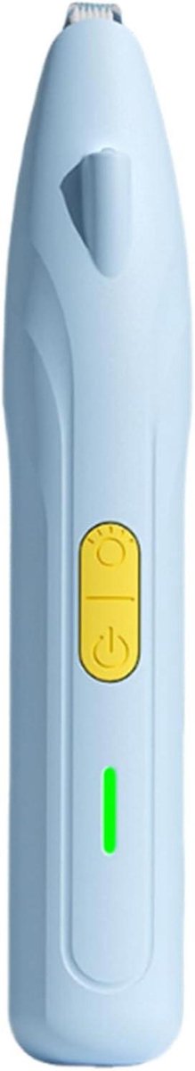 Huisdier trimmer - Dierenscharen - Gezichtsverzorging huisdier - Met LED-verlichting - 18 x 8 x 8 cm - Wit blauw