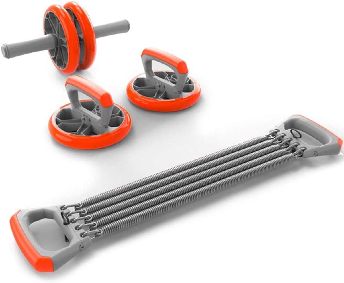 Buikspier Wheel Set, 3-In-1 Fitnessapparatuur Set Met Ab Rollers Push-Up Home And Resistance Spring, Fitness Apparatuur Voor Home Gym, The Perfect Fitness Gift