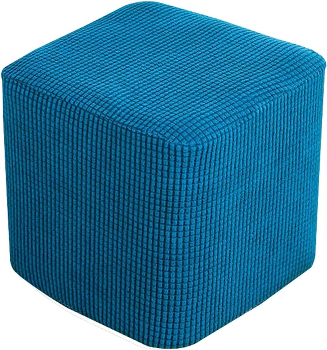 Voetenbank Hoes - Poef Overtrek - Meubels Vernieuwen - Zacht Stretch Materiaal - 2 stuks 30x25cm - Groen