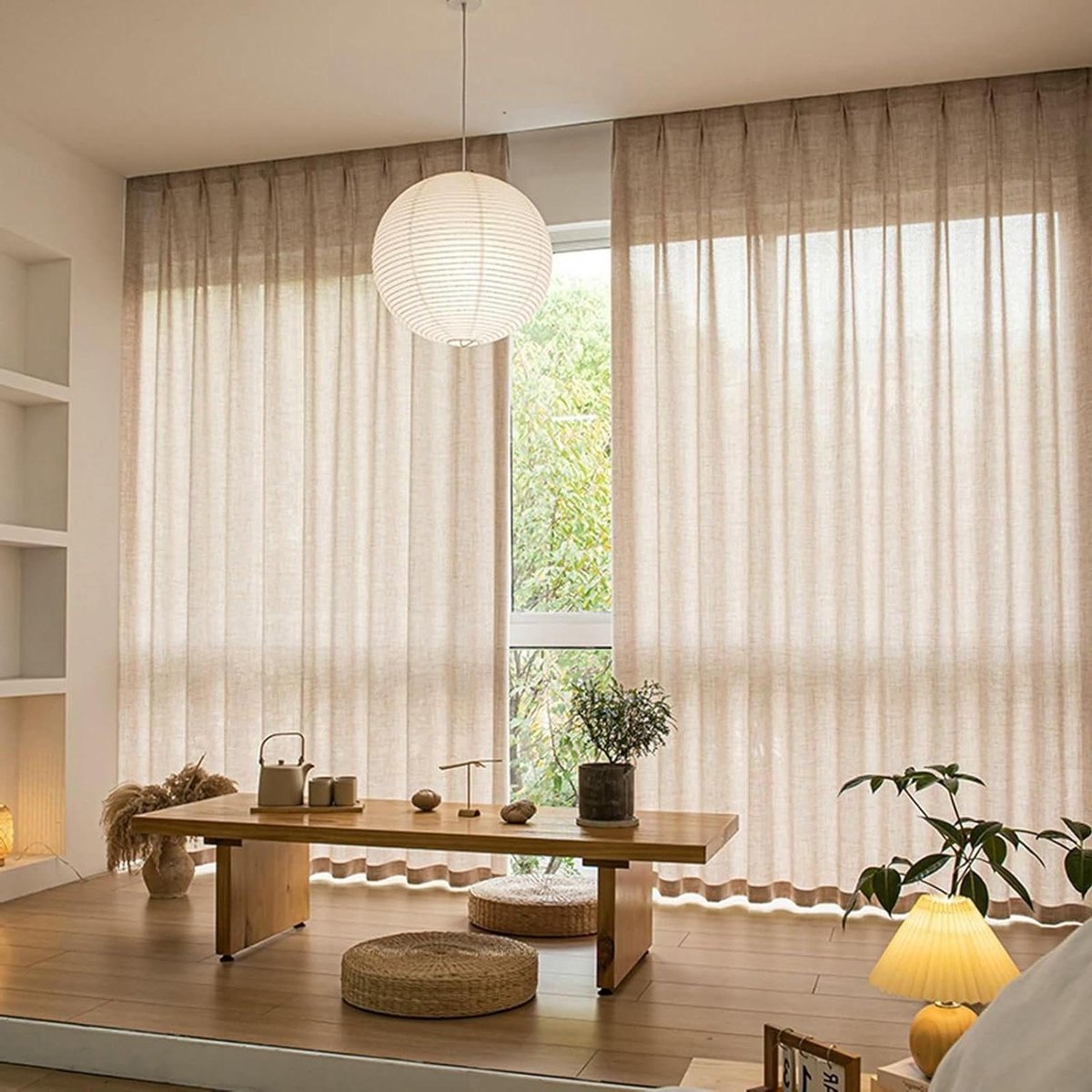 Lichtdoorlatende Gordijnen - Voile Panelen - Sfeer Creëren - Effen Design - 2 x 132 x 229