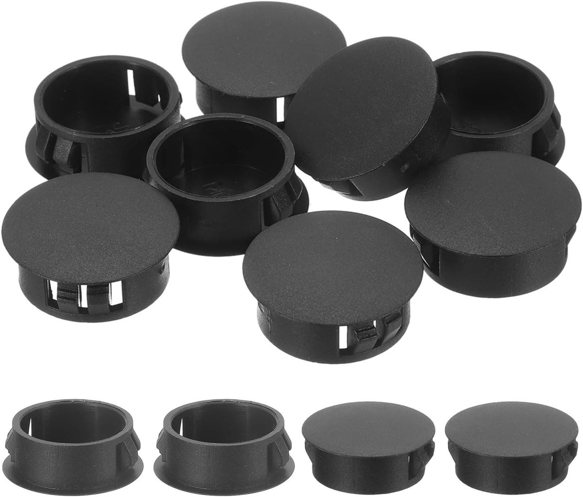 Afdekkapjes voor boorgaten - Blindstoppen nylon - Gaten afwerken - Duurzaam nylon materiaal - 18 stuks 25 mm - Zwart