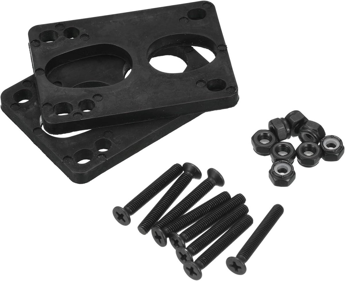 Riser Pads Set Verhogingskussens Schroeven Skateboard Onderhoud Schokabsorberend PP Materiaal 6mm Dikte