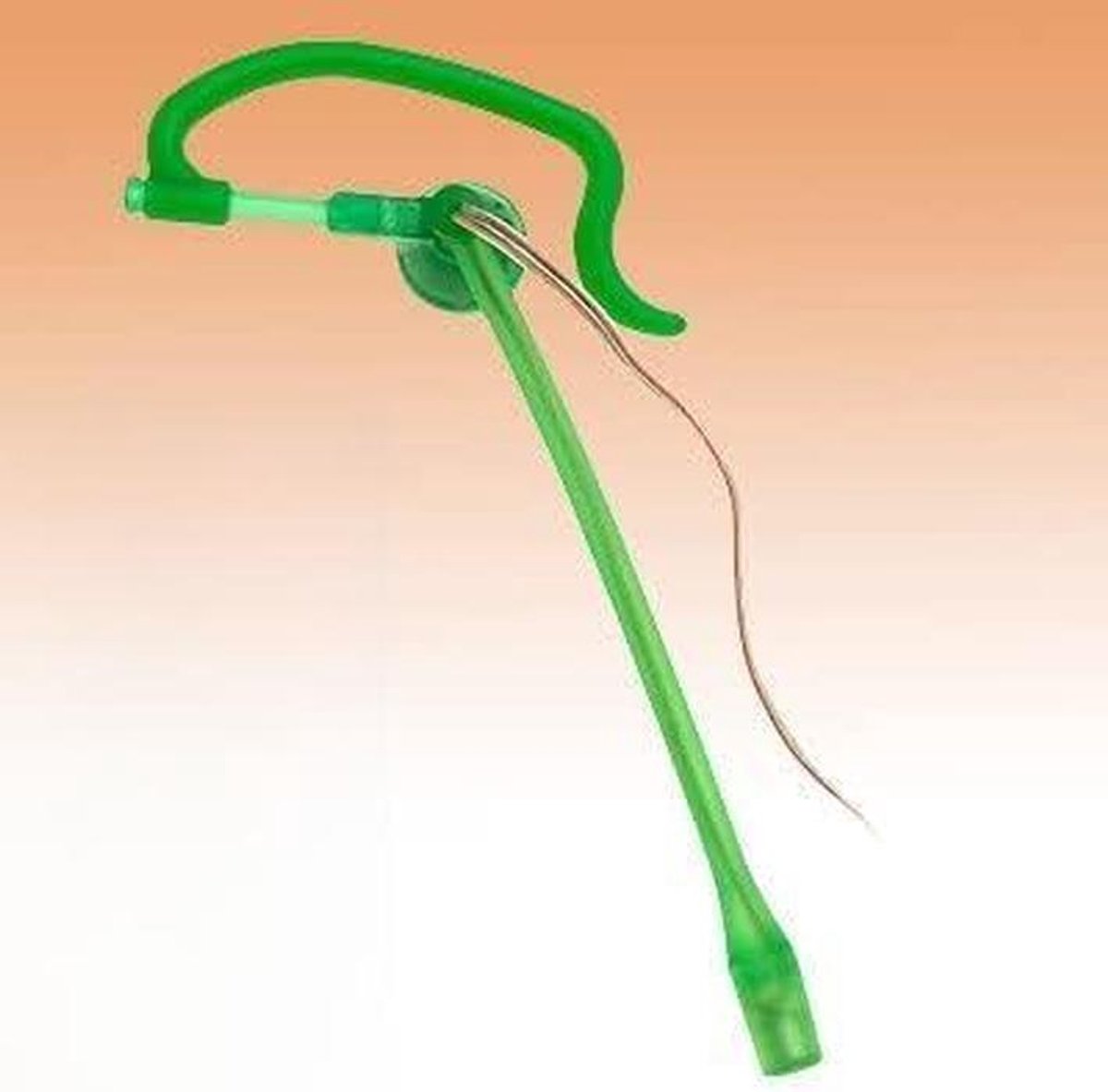 Mono Microfoon Koptelefoon - Oortelefoon met Microfoon - Gesprekken Voeren - Met Oorhaak - 35 mm - Groen