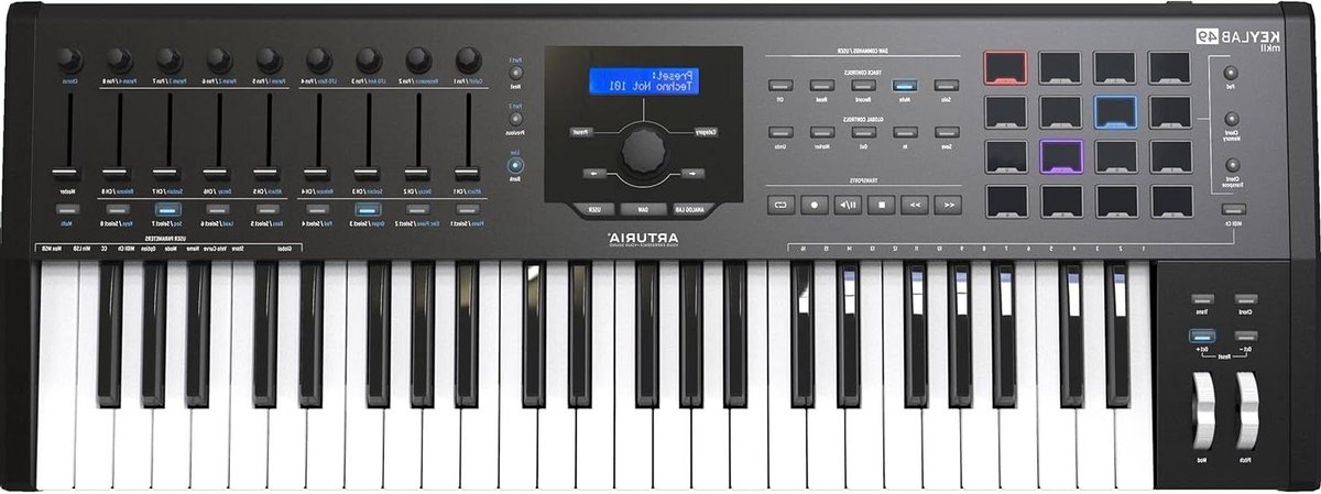 Midi Keyboard - Controller Keyboard - Muziek Maken - Aftertouch Compatibel - 49 Keys - Zwart
