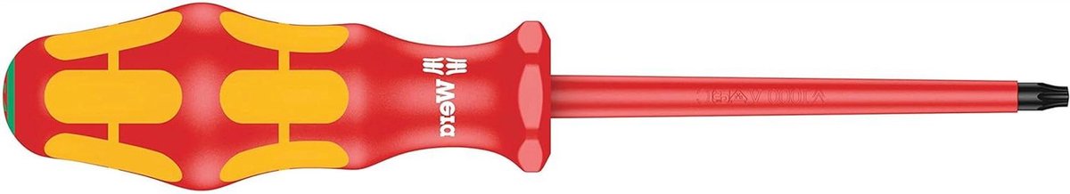 Geïsoleerde Schroevendraaier - VDE Schroevendraaier - Veilig Elektrawerk - Lasergeharde Punt - TX 27 x 100 mm - Rood