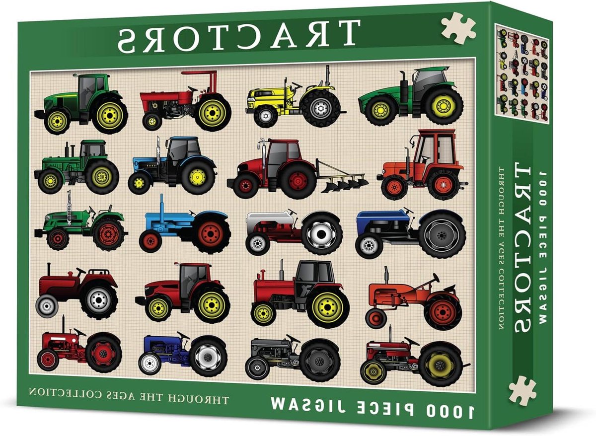 Collectie Tractoren Puzzel - Boerderij Puzzel - Ontspanning Thuis - Gedetailleerde Illustraties - 49 x 68.5 cm - Multicolor