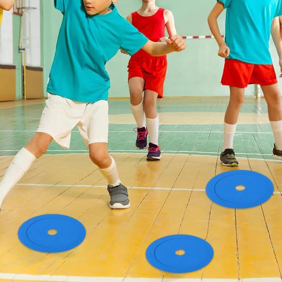Veldmarkeringen Set - Sport Kegels - Training Coördinatie - Veilig TPE Materiaal - 15 Centimeter - Blauw — afbeelding 4