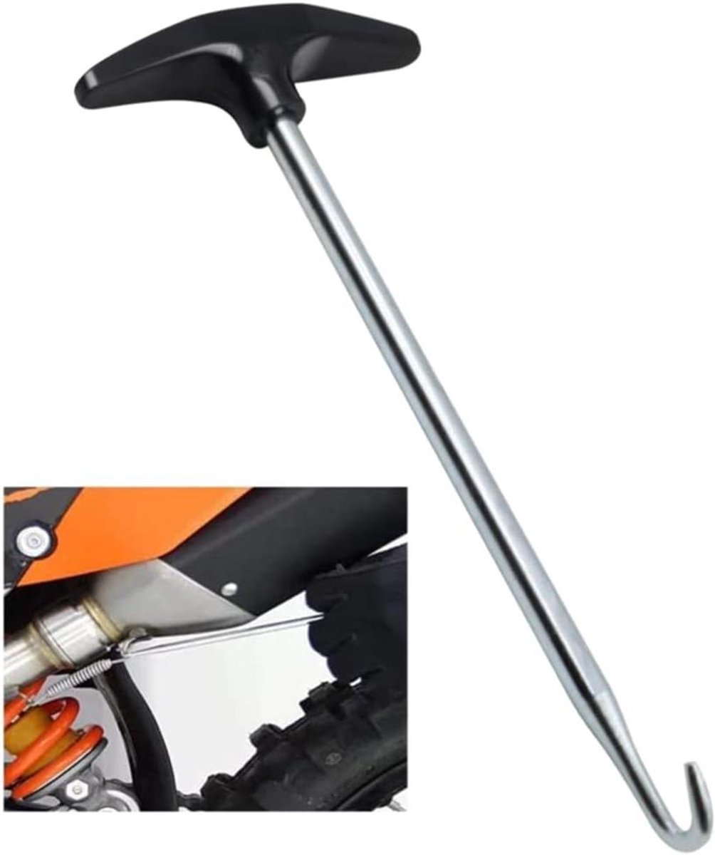 Veerhaak - Trekker gereedschap - Veeren monteren - Ergonomisch T-handvat - 17 cm lang - Zwart